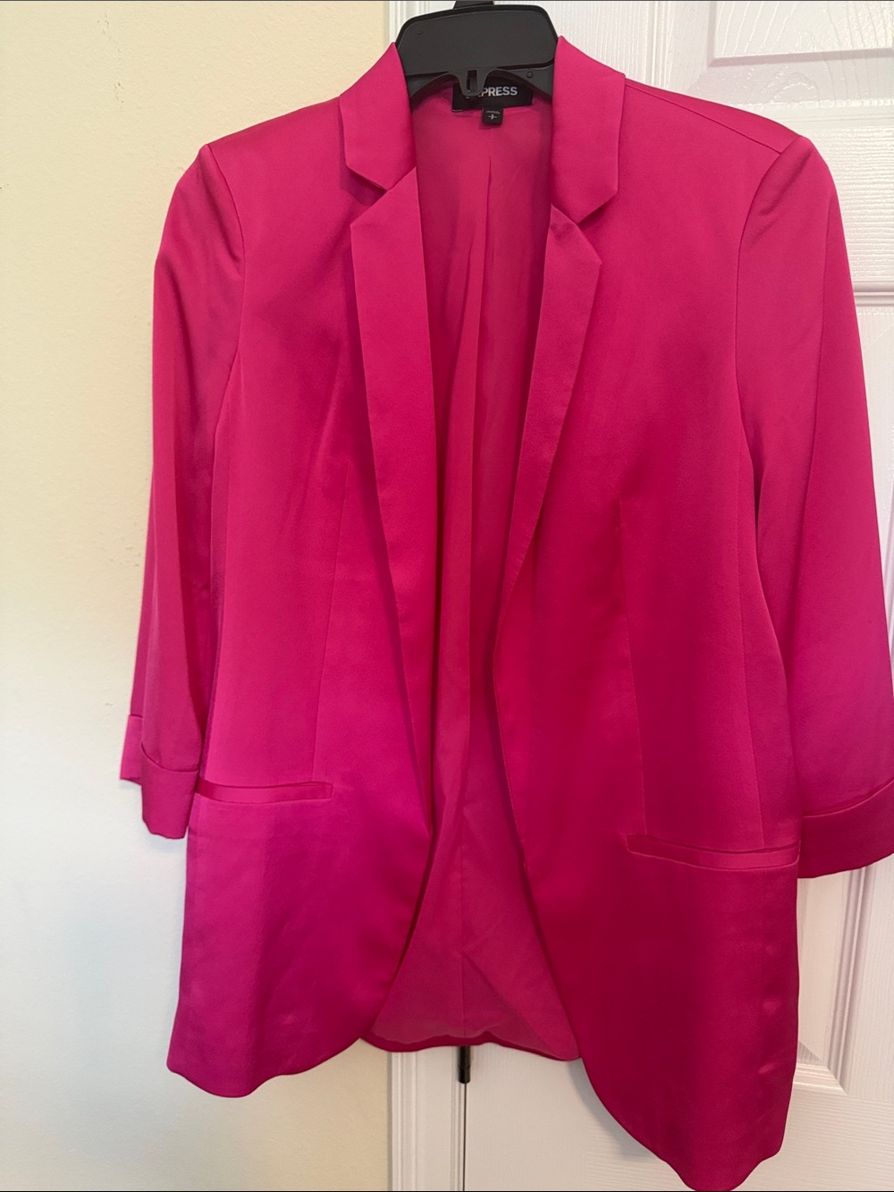Express Women's Bright Fuchsia Open Blazer